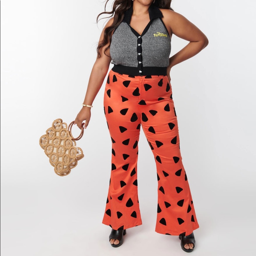 Flintstones x Smak Parlour Leopard Spot Flare Pants
